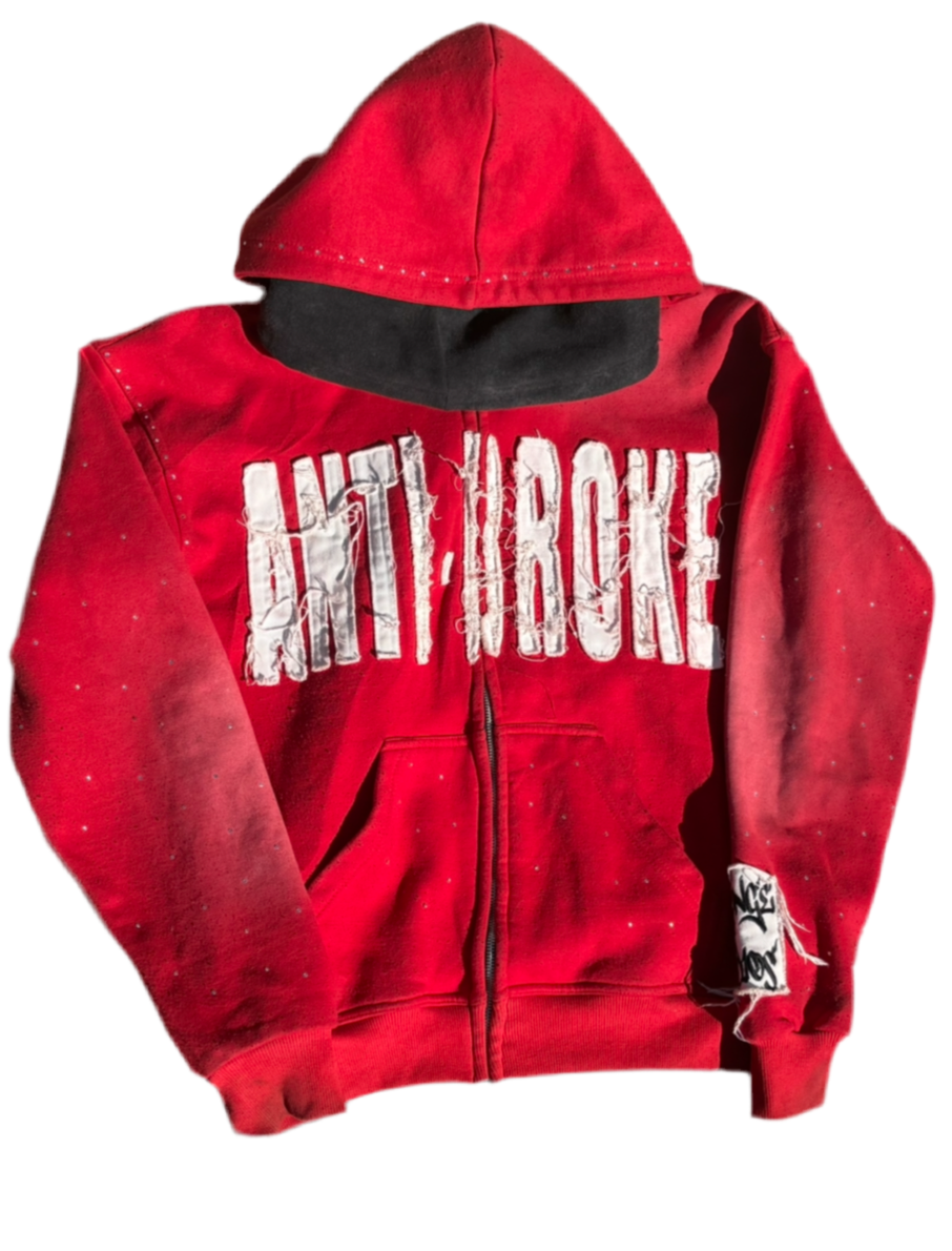 Official R3VENGE Anti-Broke Hoodie-red